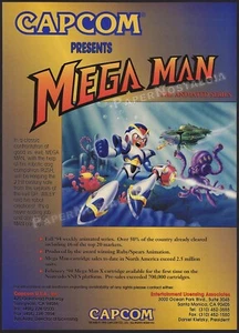 MEGA MAN animated series - Original 1994 Trade AD / poster_ Capcom _ Ruby/Spears - Picture 1 of 1
