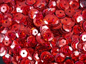 Sequins Laser 8mm Red 20g DIY Crafts Sewing Dressmaking Embellishment - Picture 1 of 2