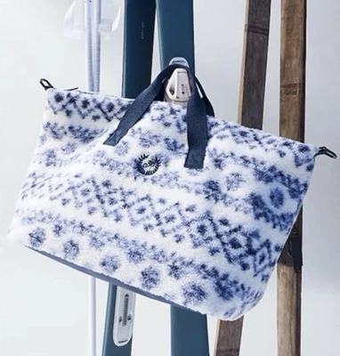 Bolso de Mano Victoria Secret ROSA Acogedor Peluche Fin de Semana Azul Blanco Sherpa Viaje 2025 Foto 1 de 4