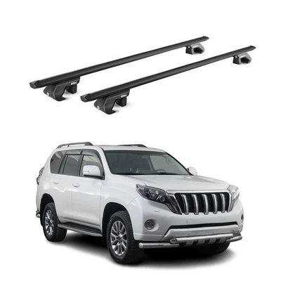Roof Rack Cross Bars Luggage Carrier for Toyota Land Cruiser 2008-2021 Black 2x - Image 1 of 4
