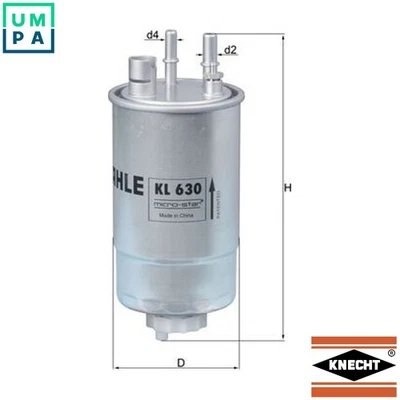 FUEL FILTER KL 630 FOR VAUXHALL MERIVA/Mk OPEL Y13DT Z13DT/13DTJ 1.2L 4cyl 1.2L - Image 1 of 4