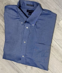 Lands' End Supima No Iron Oxford Button Down Hemd Herren 17,5x34 NEU - Bild 1 von 5