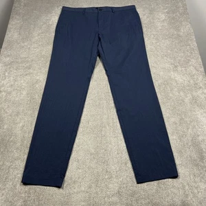 Theory Performance Pants Mens 36X33 Blue Zaine Tech Seer Striped Stretch Chino - Picture 1 of 9