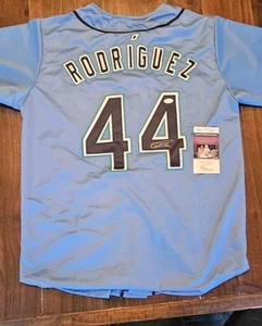 Seattle Mariners Julio Rodriguez Signed #44 Blue Jersey Autograph JSA Certified - Picture 1 of 3