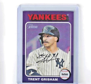 Trent Grisham 2024 Topps Heritage High Number Hot Box Chrome Purple Refractor - Picture 1 of 2