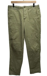 Polo Ralph Lauren Herren 33/32 Utility grün Fischgrät Distressed gerade Hose - Bild 1 von 7