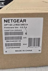 Netgear 24 Port GE Layer2 Managed Gigabit Switch GSM7224-200NAS - Picture 1 of 4