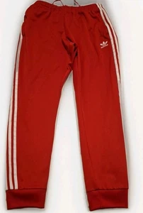 Adidas Original Herren 3 Streifen Jogginghose Hose Large Rot - Bild 1 von 8