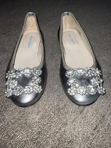 Mauro Volponi Silver Rhinestone Loafers Women’s Shoe Size EU 37 US 6 - Picture 1 of 9