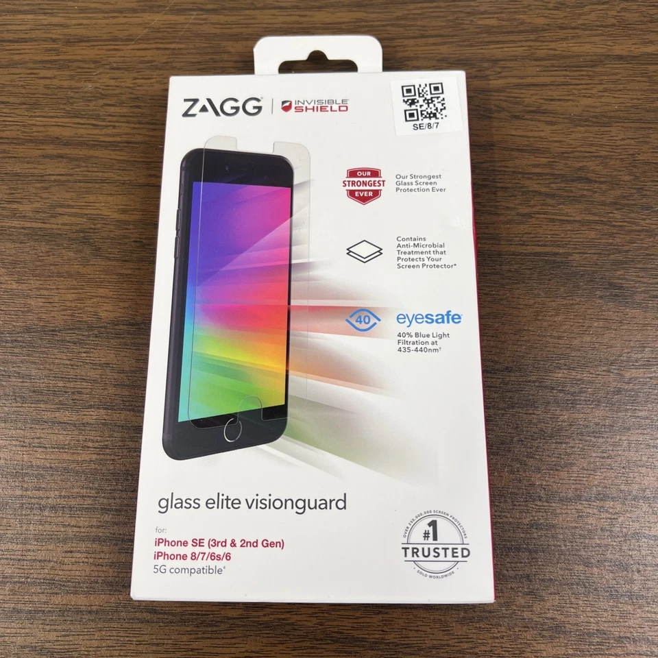 ZAGG Glass Elite VisionGuard Screen Protector for iPhone Model Zag200105385-v