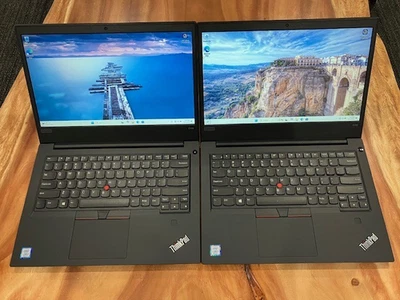 (LOT of 2) Lenovo ThinkPad E490 i3-8145u 4GB 500GB HDD Windows 11 Pro - Image 1 of 4