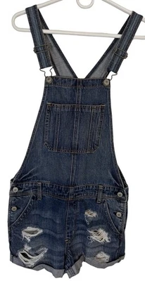 Mono corto con tirantes American Eagle Denim Tomgirl talla XS desgastado  Foto 1 de 4