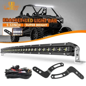 Roof 32" Curved LED Light Bar Mounts Wire Kit For Polaris RZR 900/4 900/S 1000 - Picture 1 of 15
