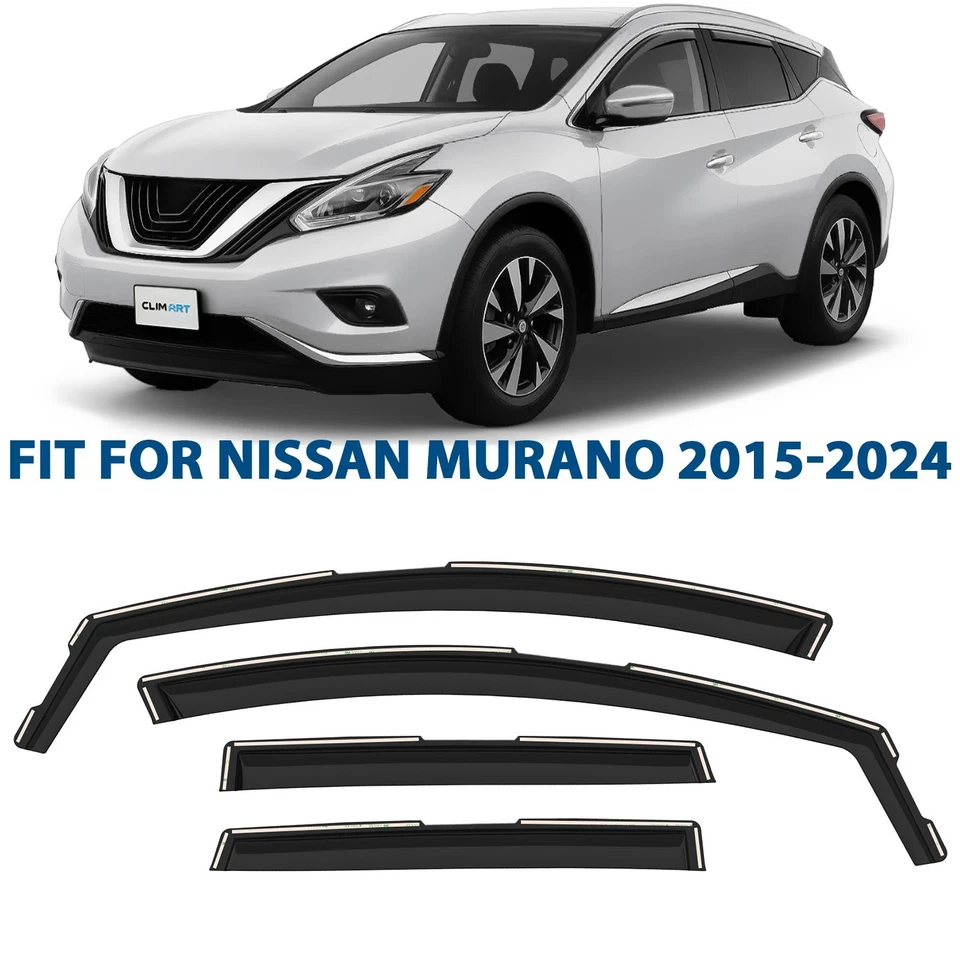 Protectores de lluvia viseras de ventilación para Nissan Murano 2015-2024 Foto 1 de 4