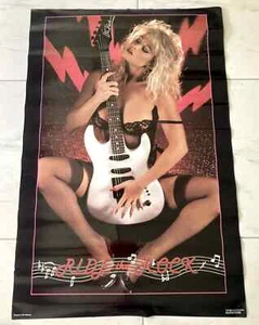 Poster originale d'epoca 1987 RIDE THE ROCK BC RICH chitarre 23"x 35" nuovo sigillato - Foto 1 di 4