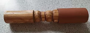 Handcrafted SINGING BOWL MALLET 6" OAK WOOD & Leather Meditation striker mallet - Picture 1 of 4