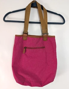 Vintage American Eagle Outfitters Pink Polka Dot Shoulder Tote Bag Y2K 2000s - Picture 1 of 12