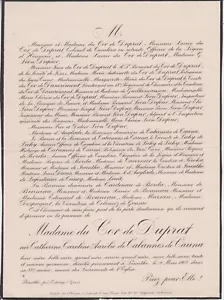 1908 Faire-part décès Mme du COR de DUPRAT née de CABANNES de CAUNA - Gers - Imagen 1 de 1