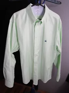 Brooks Brothers Shirt Mens XL Light Green 1818 Regent Button Down Dress Shirt - Picture 1 of 13