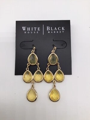 Pendientes colgantes de oro y amarillo del mercado negro de la Casa Blanca nuevos con etiquetas Foto 1 de 2