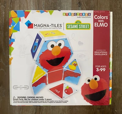 SESAME STREET new Colors with Elmo Magna Tiles Set - 17 Piece Set ~ NWT~Sealed~ - Image 1 of 4