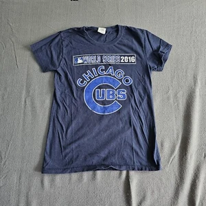 Gildan Ladies Medium Chicago Cubs 2016 World Series Graphic Short Sleeve T-Shirt - Picture 1 of 7