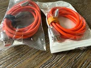 TWO 6ft Silicone Charging Cable USB-A to iPhone (1 NEW, 1 USED) - Photo 1 sur 11