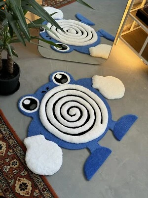 Linda alfombra de cartón acolchada a mano de lana hecha a mano para sala de estar del hogar Foto 1 de 4