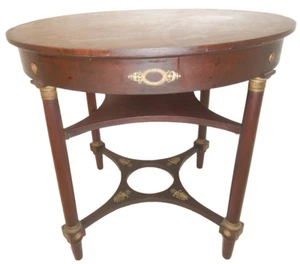 French Empire Center table with ormoulu Brass Mahogany - Picture 1 of 24