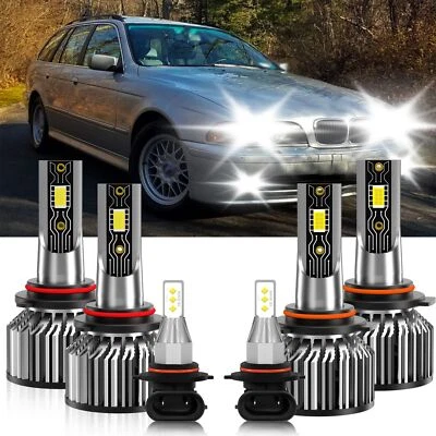 Para BMW 525iT 1993 Bombilla Faro LED Alto Bajo + Kit Luz Antiniebla Blanco Super Brillante Foto 1 de 4