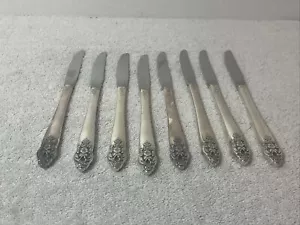 Oneida DISTINCTION 8 Grille Knives Silver Plate Prestige 1951 Silverware - Picture 1 of 6