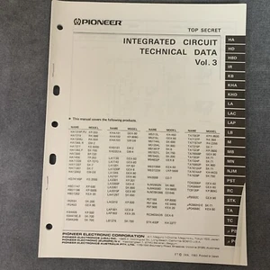 [Volumen 3] - Datos técnicos de circuitos integrados Pioneer para técnicos - Imagen 1 de 3