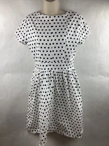DownEast Blue and White Polka Dot Dress Size M - Picture 1 of 6
