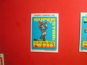 1990 Topps Super Star Mini Lot of 6 Baseball cards. Biggio Clark Davis Larkin ..