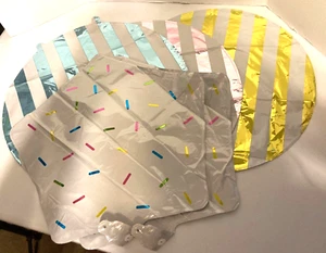Juego de 5 globos Mylar confeti estrella y pastel rayados globos de aluminio de 18" Nuevo - Imagen 1 de 10