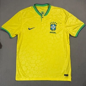 Brazil Football Club Nike Dri Fit Vtg Sports Jersey T Shirt Kit 2XL Soccer - Picture 1 of 14
