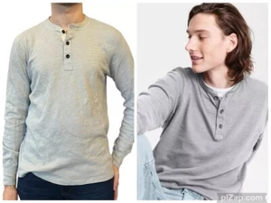 RAG & BONE MEN LIGHT BLUE STANDARD ISSUE CLASSIC LONG SLEEVE HENLEY SHIRT TEE M - Picture 1 of 16