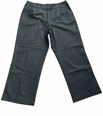 Pantalones Pantology Azul Oscuro Talla 18W Pierna Ancha Tiro Alto Frente Plano Elastizados Foto 1 de 4