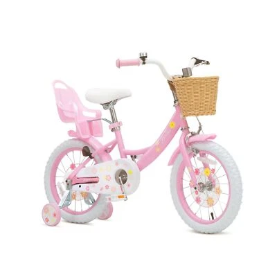 Girls Bike with Basket for Toddlers and Kids Aged 3-14 Years Old, 14 16 18 In... - Image 1 of 4