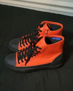 Aldo Sneakers Orange Preowned Size 7.5 - Picture 1 of 14