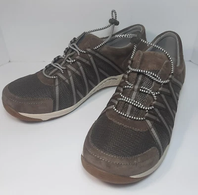 Dansko Honor Mujer EE. UU. 8 UE 39 Marrón Gamuza/Malla Bungee Encaje Zapatos Tenis Foto 1 de 4