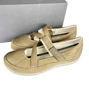 Ecco Cayla Womens Mary Jane Comfort Shoes Crisscross Navajo Brown Leather 41 - Picture 1 of 12