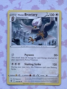 Pokémon Astral Radiance Hisuian Braviary Non-Holo Rare NM/Mint - Picture 1 of 2
