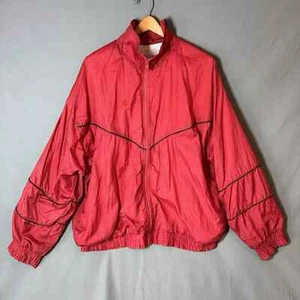 Vintage Marina Bay Windbreaker Jacket Womens XL 80s Retro Full Zip Nylon 90s - Picture 1 of 6