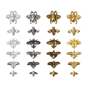 120Pcs Forma de abeja Aleación Epoxi Resina Suministra Encantos de relleno de resina Flat Back - Imagen 1 de 7