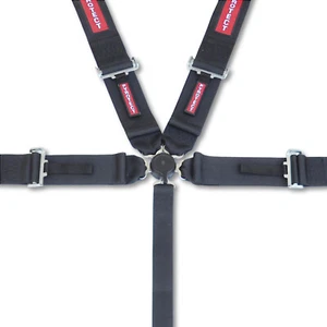 Pyrotect 5 Point Harness Camlock 3"-2" Shoulder SFI 16.1 Pull Down 3" Lap Black - Picture 1 of 1