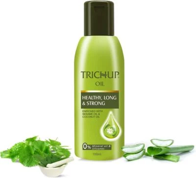 Aceite capilar Trichup sano, largo y fuerte para todo tipo de cabello 100 ml cada paquete de 3 Foto 1 de 4