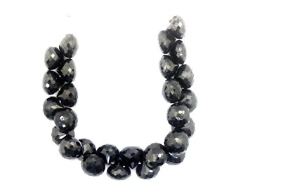 Cuentas en forma de cebolla espinela negra cuentas de briolette, 4 pulgadas facetadas negro natural Foto 1 de 3