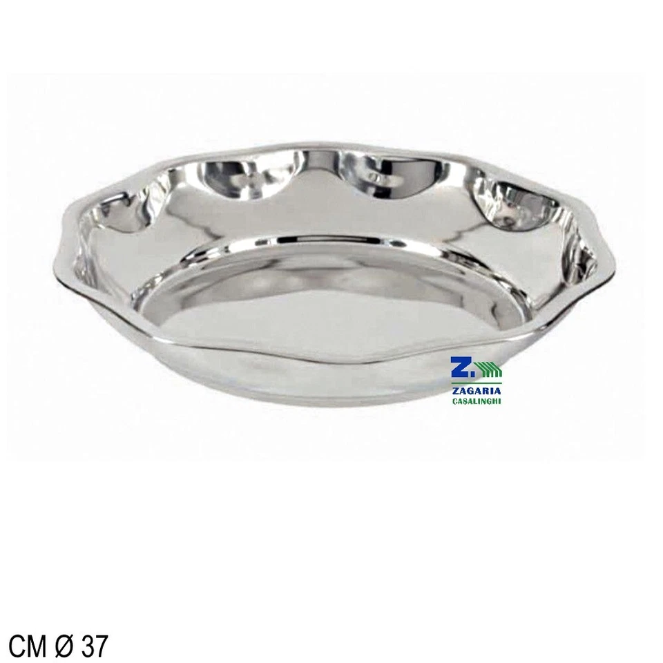 VASSOIO FRUTTI DI MARE DIAM. 37 CM IN ACCIAIO INOX ROBUSTO PRATICO - Immagine 1 di 1