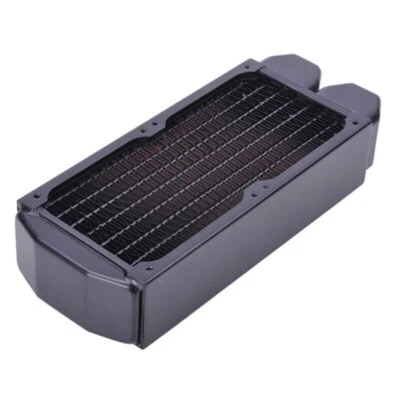 Alphacool NexXxoS XT45 Full Copper 80mm Dual Fan Water Cooling Radiator - Black - Image 1 of 2